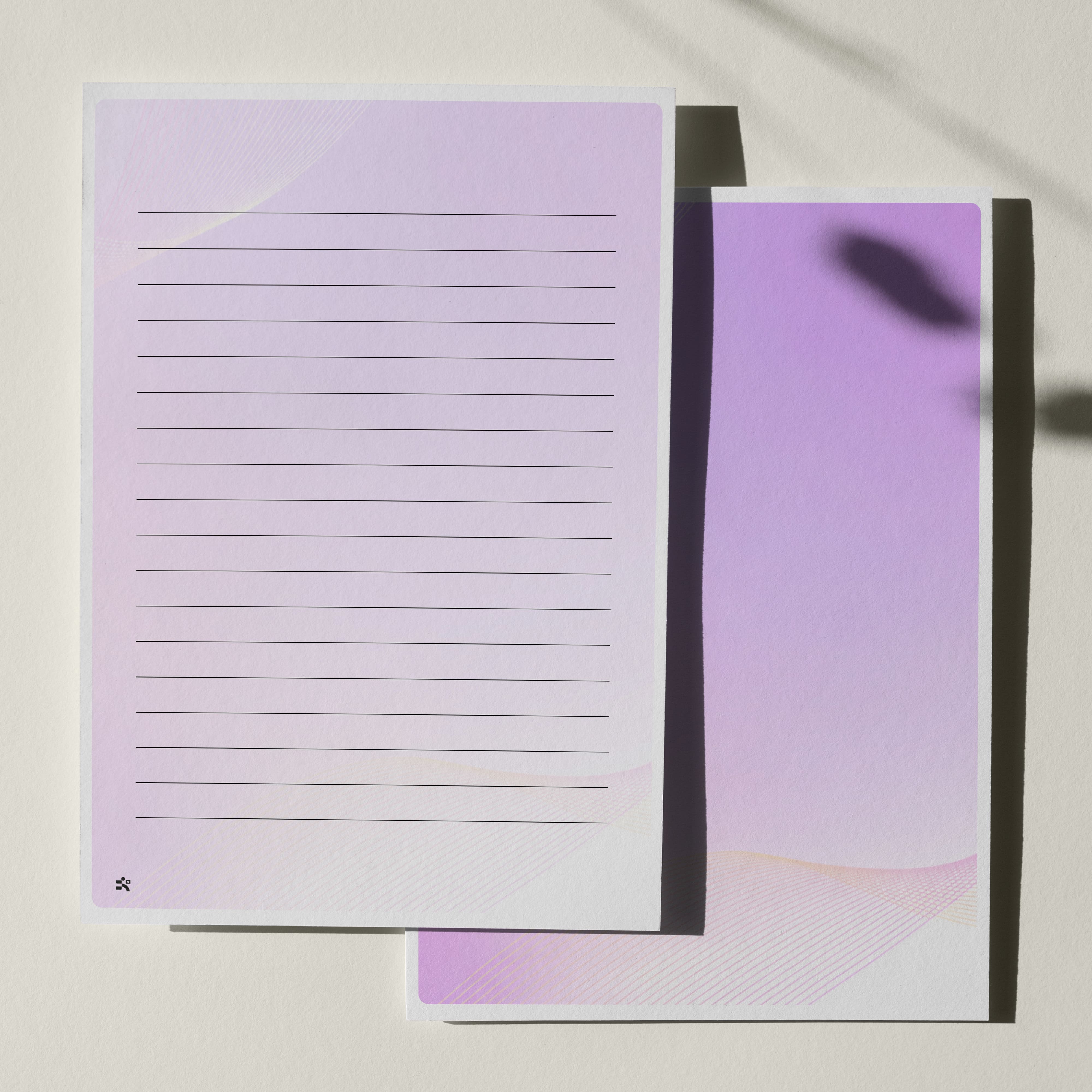 우체톡 편지지 테마 : 그라데이션(핑크) (뒷면)