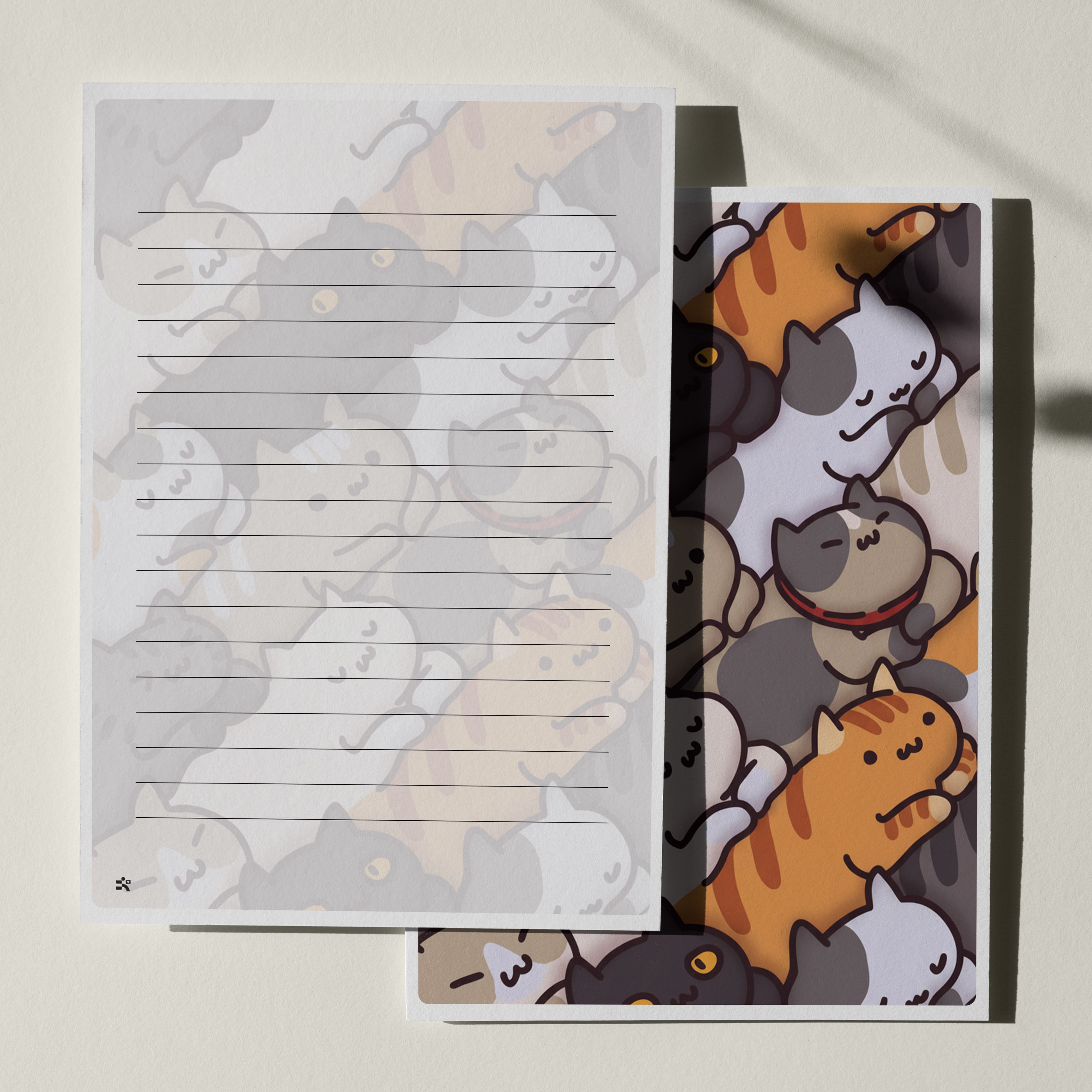 우체톡 편지지 테마 : 따듯하다냥 (뒷면)