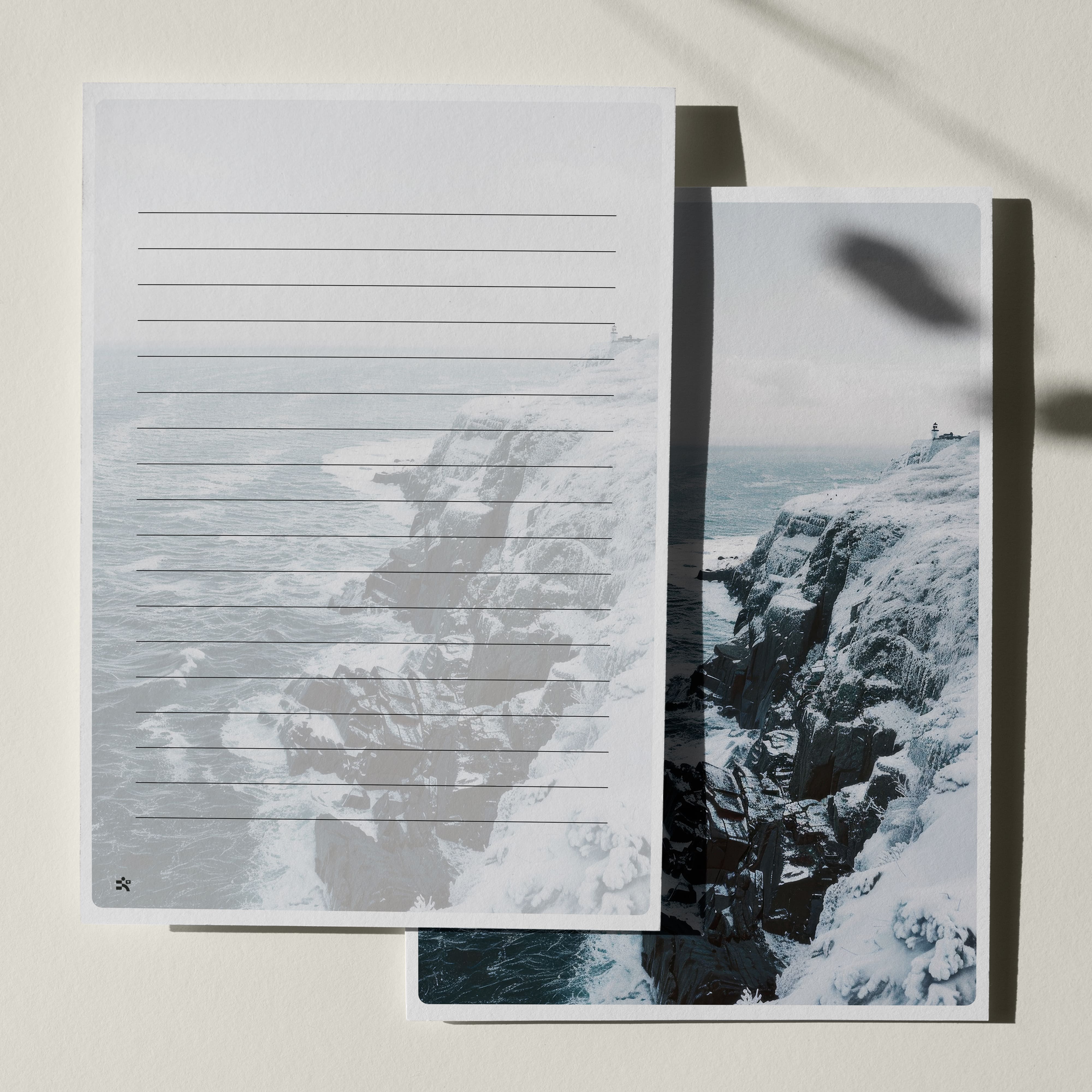 우체톡 편지지 테마 : 겨울바다 (뒷면)