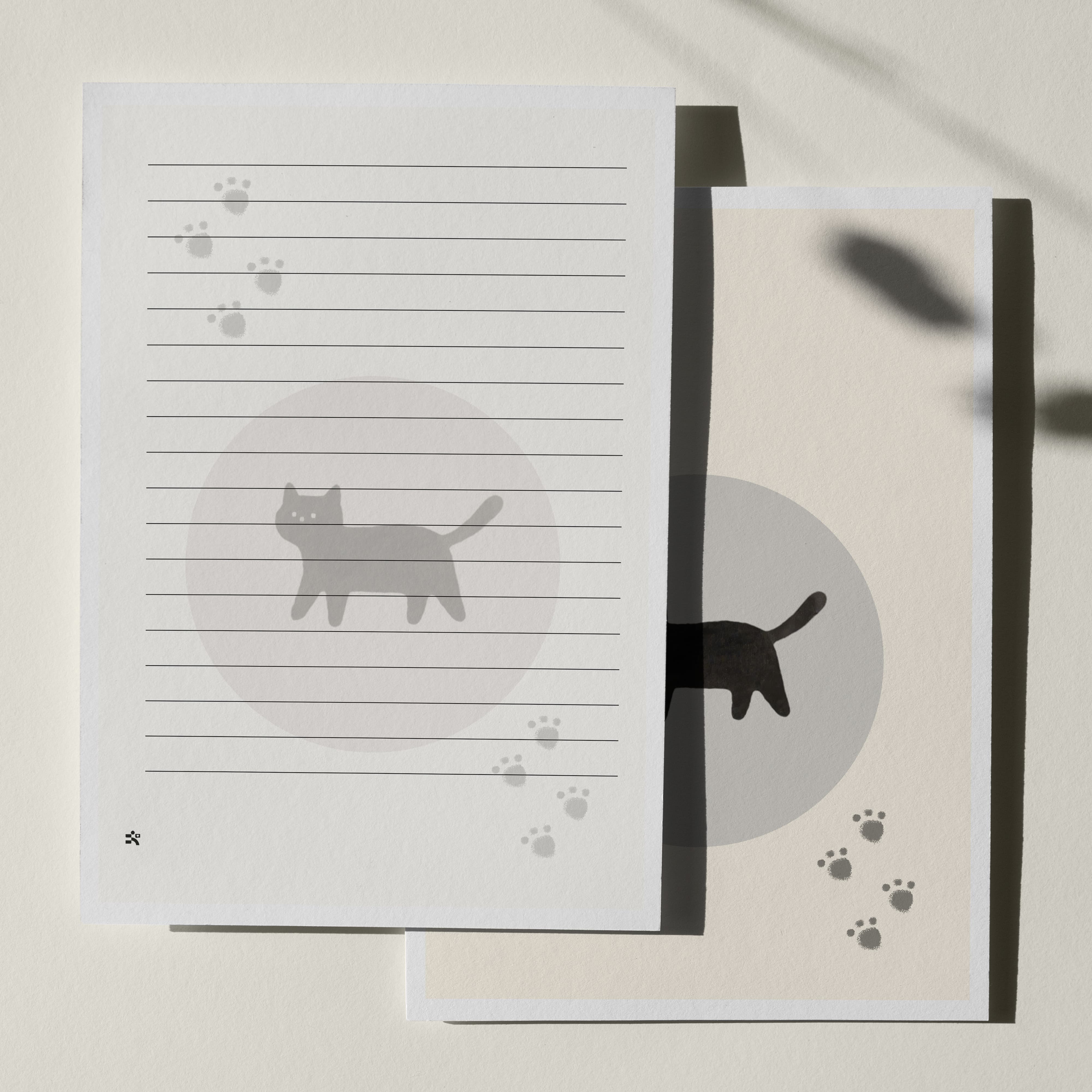 우체톡 편지지 테마 : 사뿐사뿐 걸어가 편지지 (뒷면)