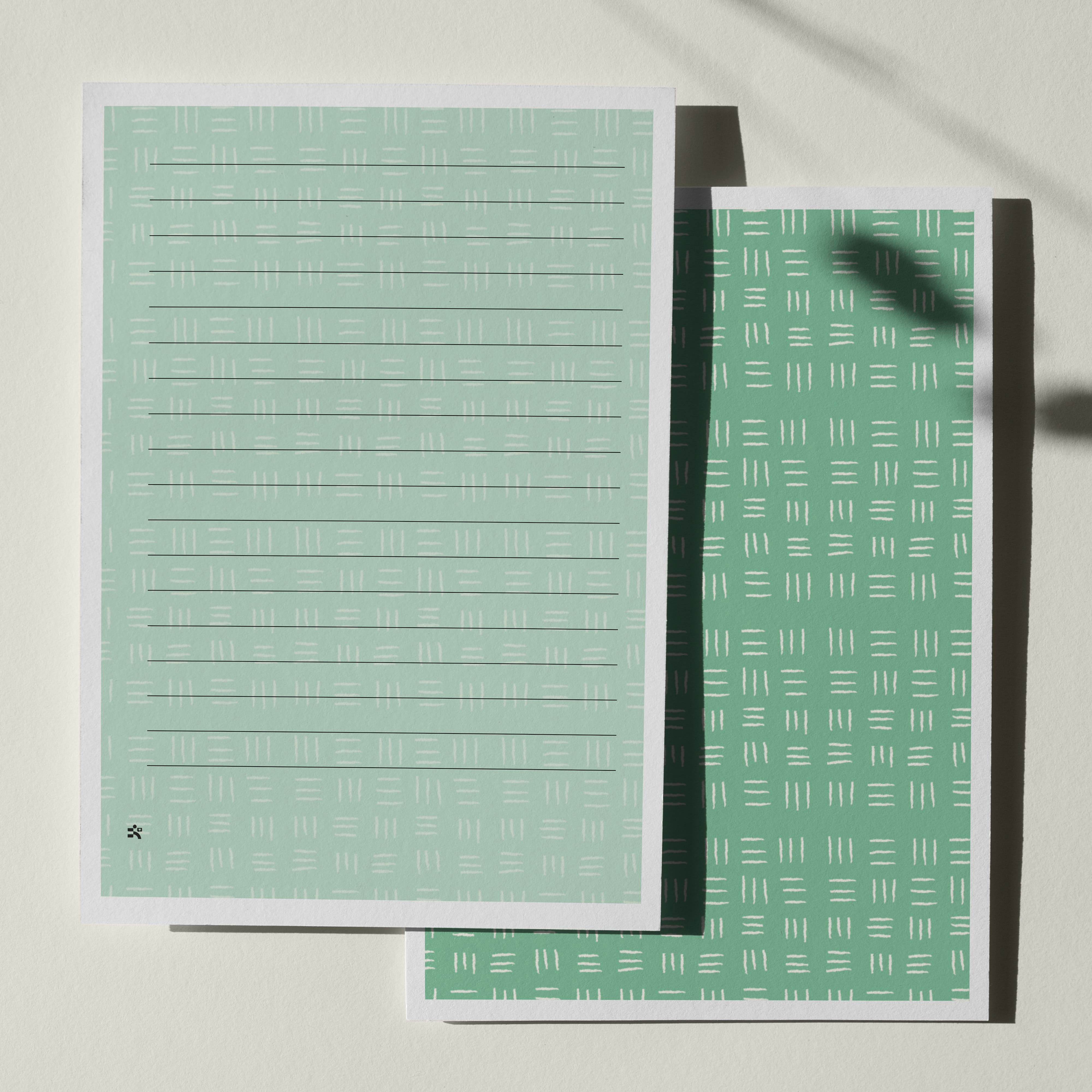 우체톡 편지지 테마 : 그린노트 (뒷면)