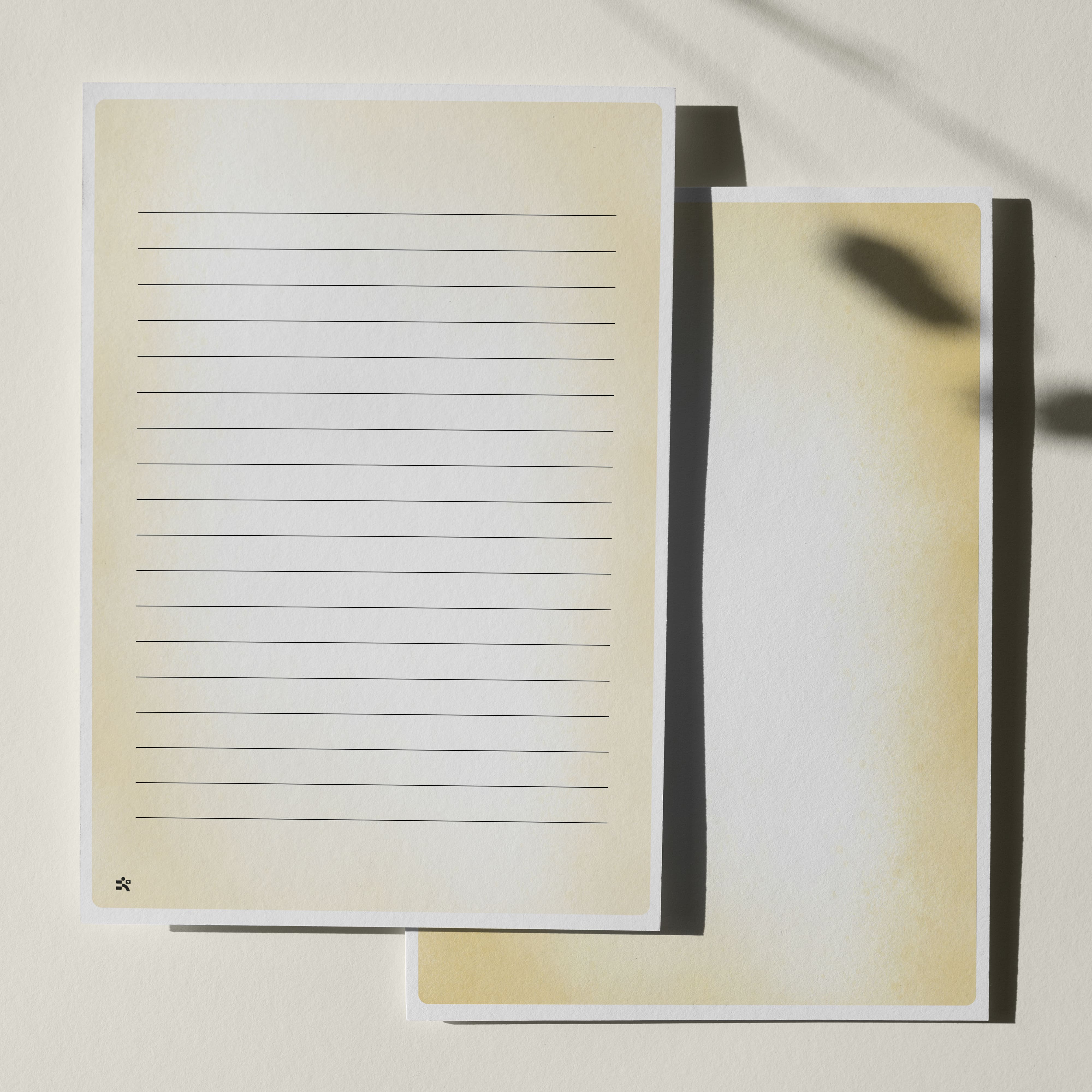 우체톡 편지지 테마 : 파스텔 톤 편지지(노랑) (뒷면)