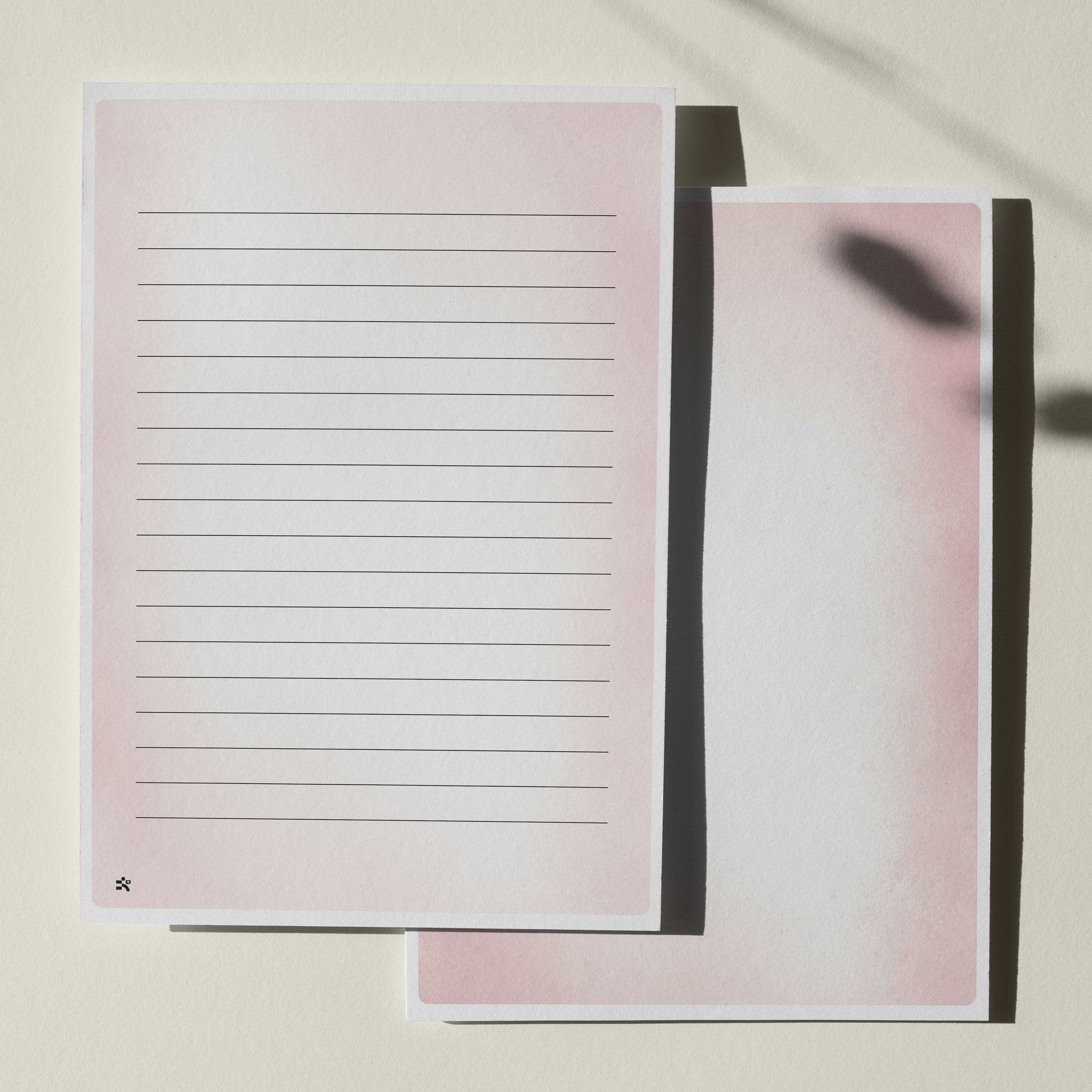 우체톡 편지지 테마 : 파스텔 톤 편지지(분홍) (뒷면)