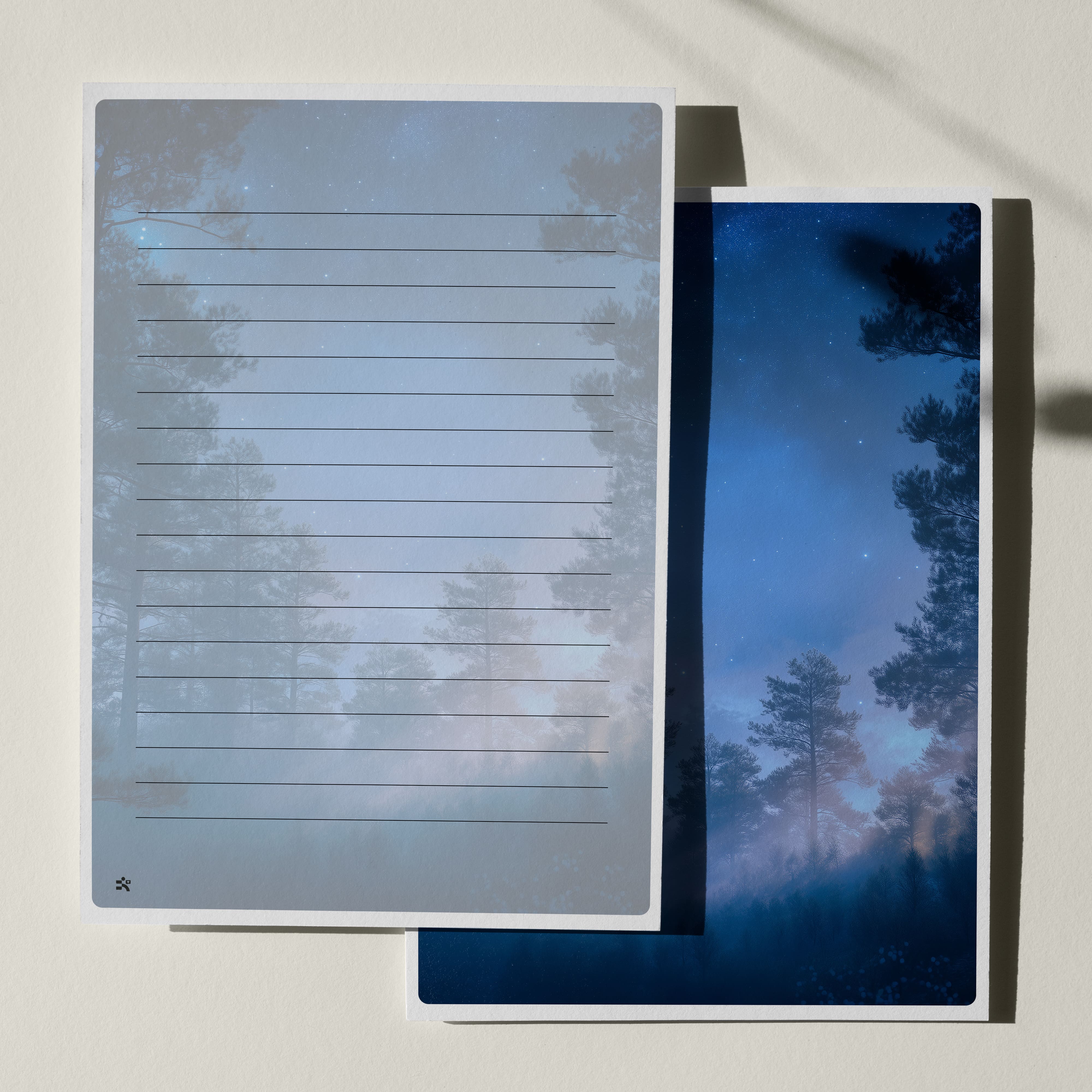 우체톡 편지지 테마 : 고요한 숲속 (뒷면)