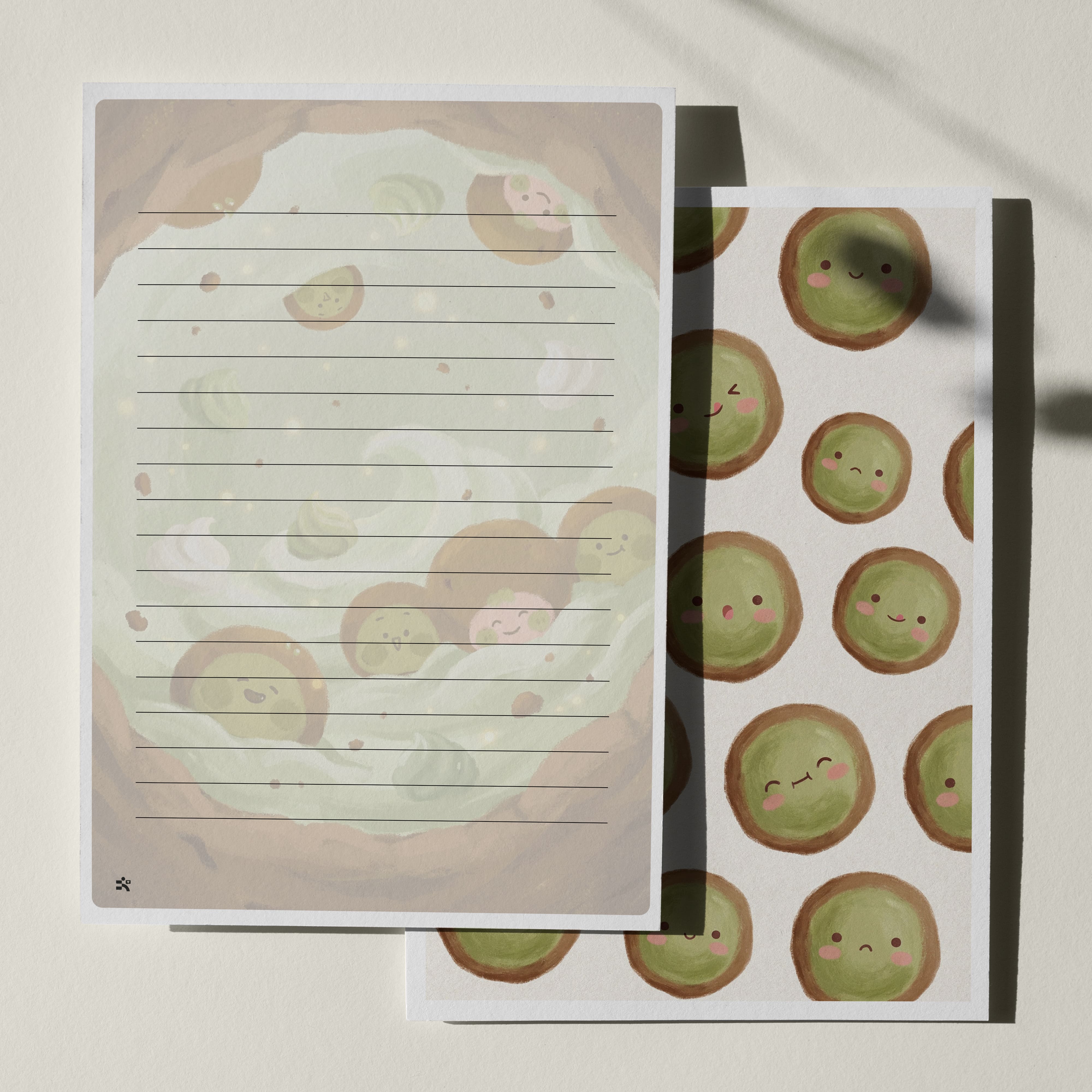 우체톡 편지지 테마 : 두쫀쿠 편지지 (뒷면)