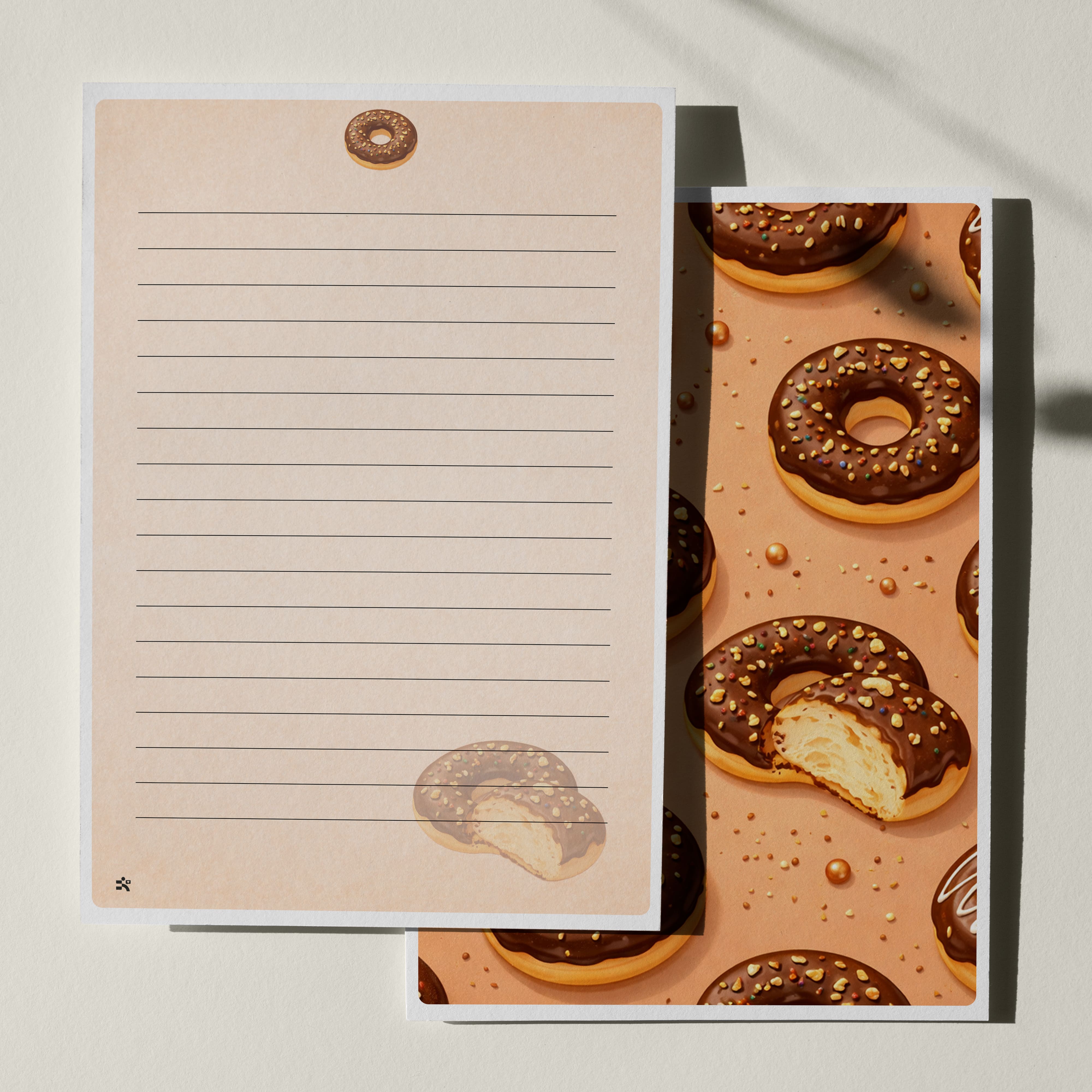 우체톡 편지지 테마 : 달콤한 도넛 (뒷면)