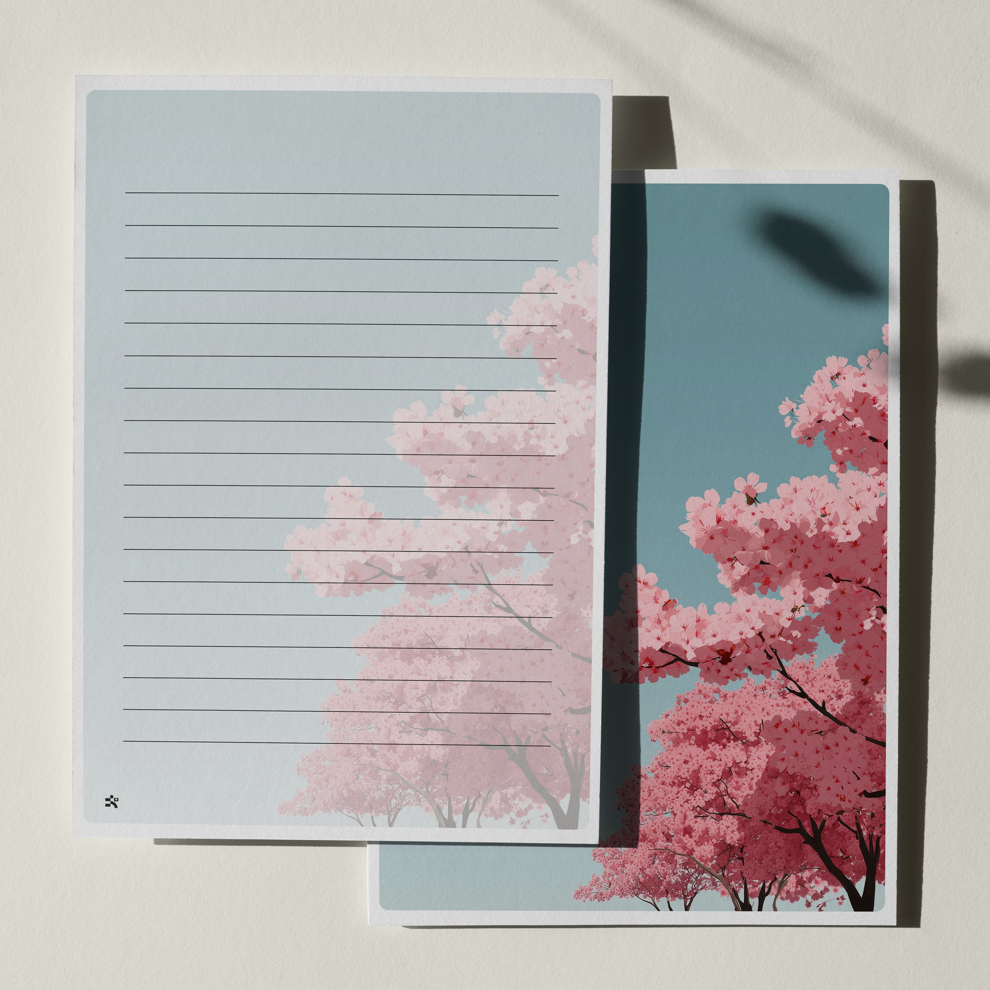 우체톡 편지지 테마 : 벚꽃 편지지 (뒷면)