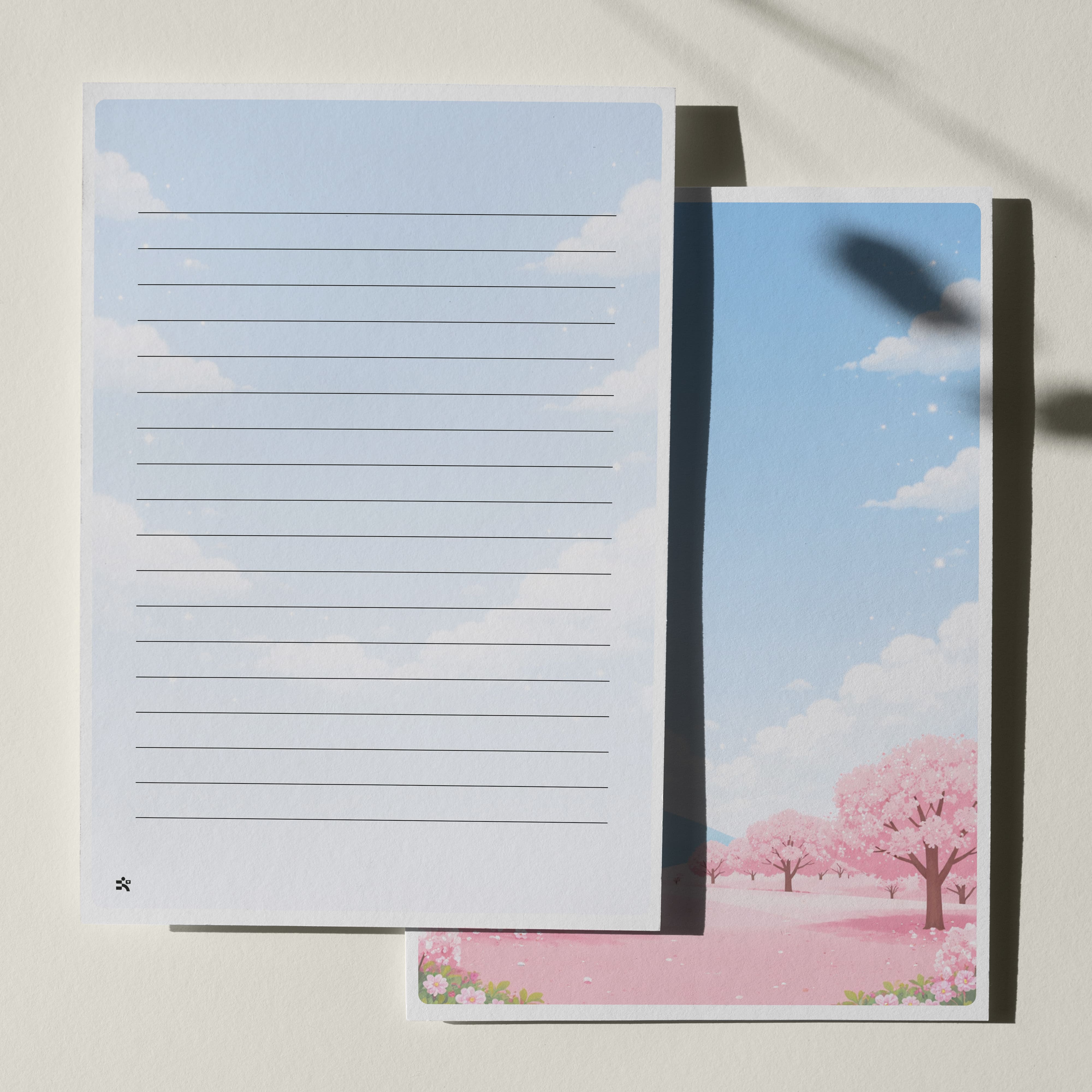 우체톡 편지지 테마 : 벚꽃 편지지 (뒷면)