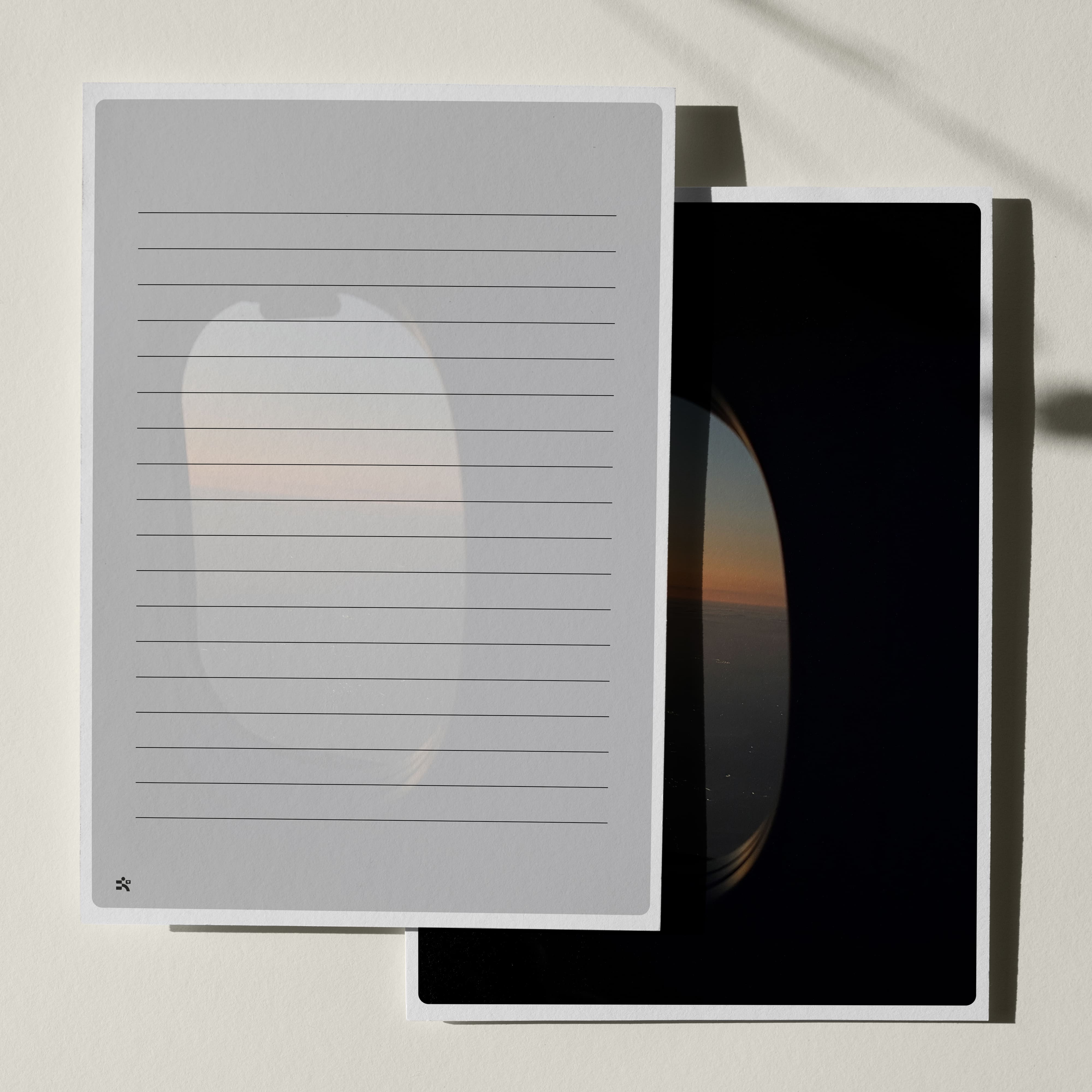 우체톡 편지지 테마 : 비행 중, 너에게 (뒷면)