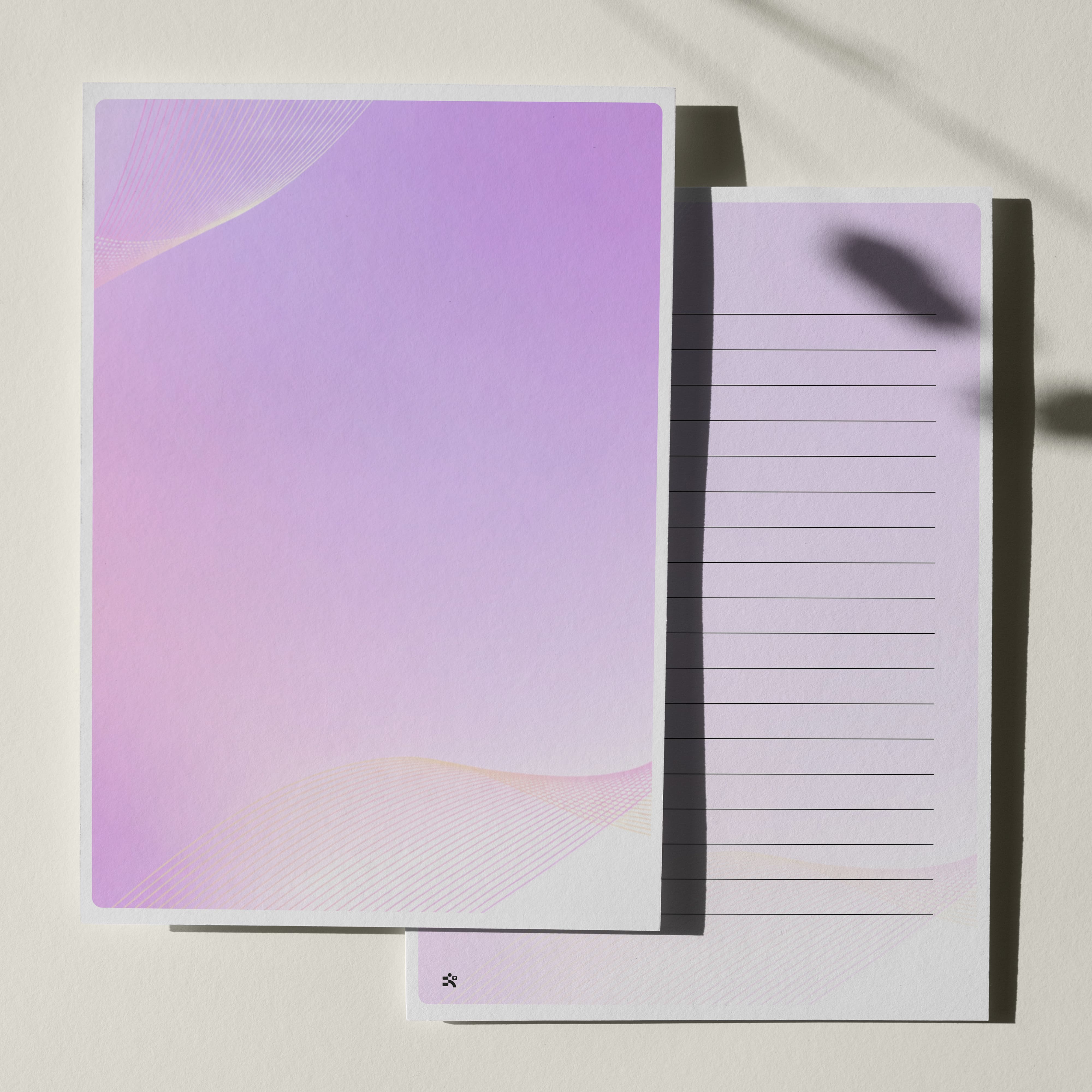 우체톡 편지지 테마 : 그라데이션(핑크) (앞면)