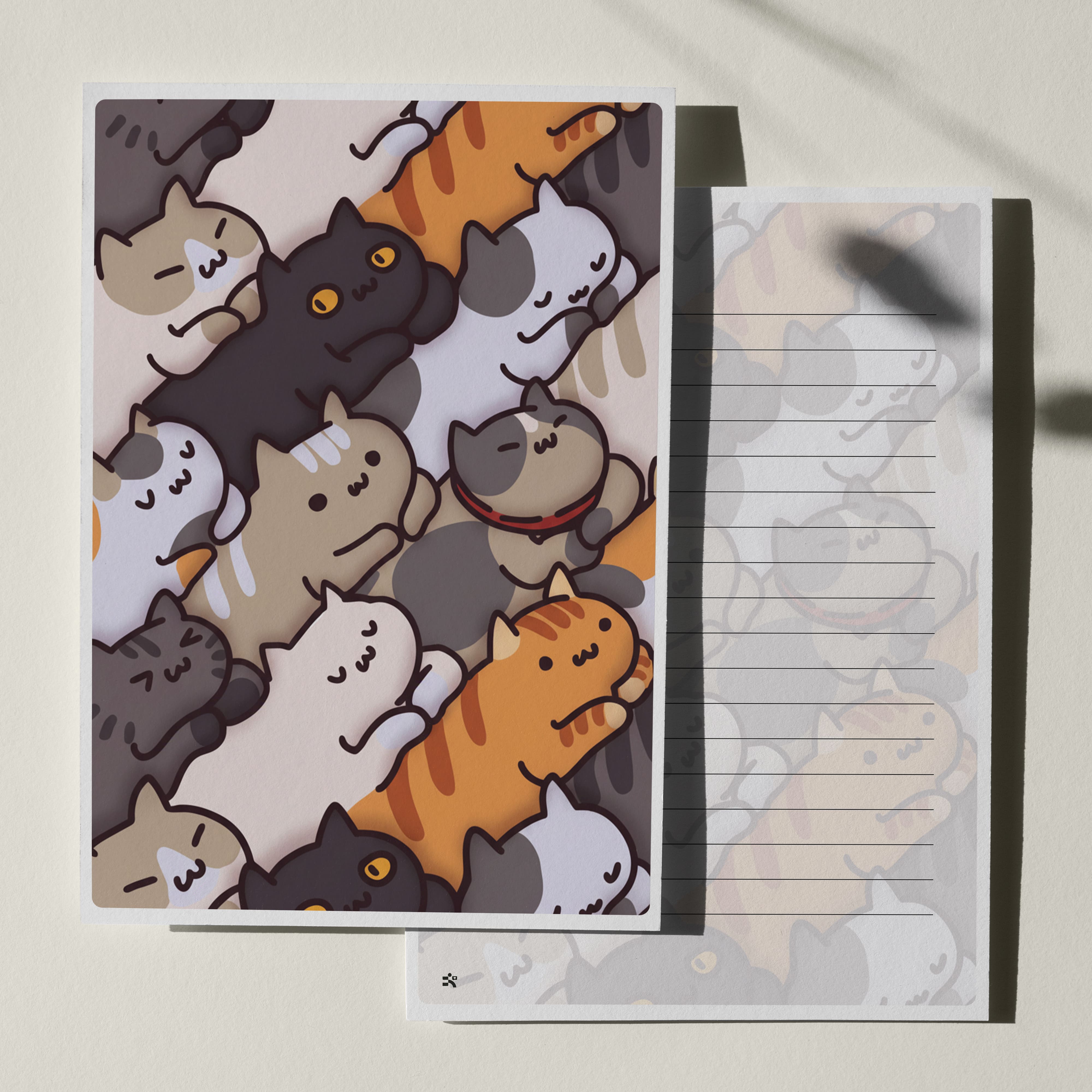 우체톡 편지지 테마 : 따듯하다냥 (앞면)