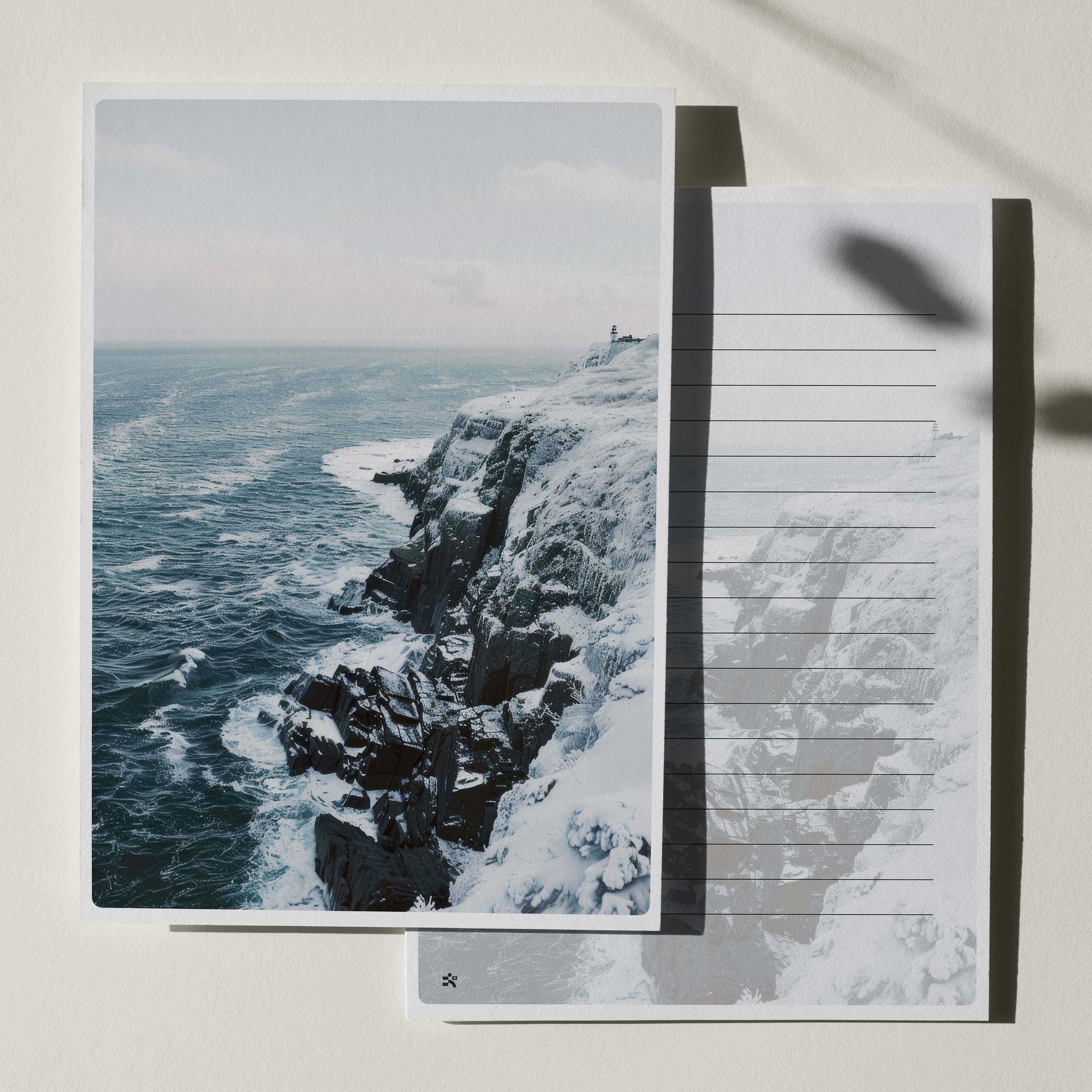 우체톡 편지지 테마 : 겨울바다 (앞면)