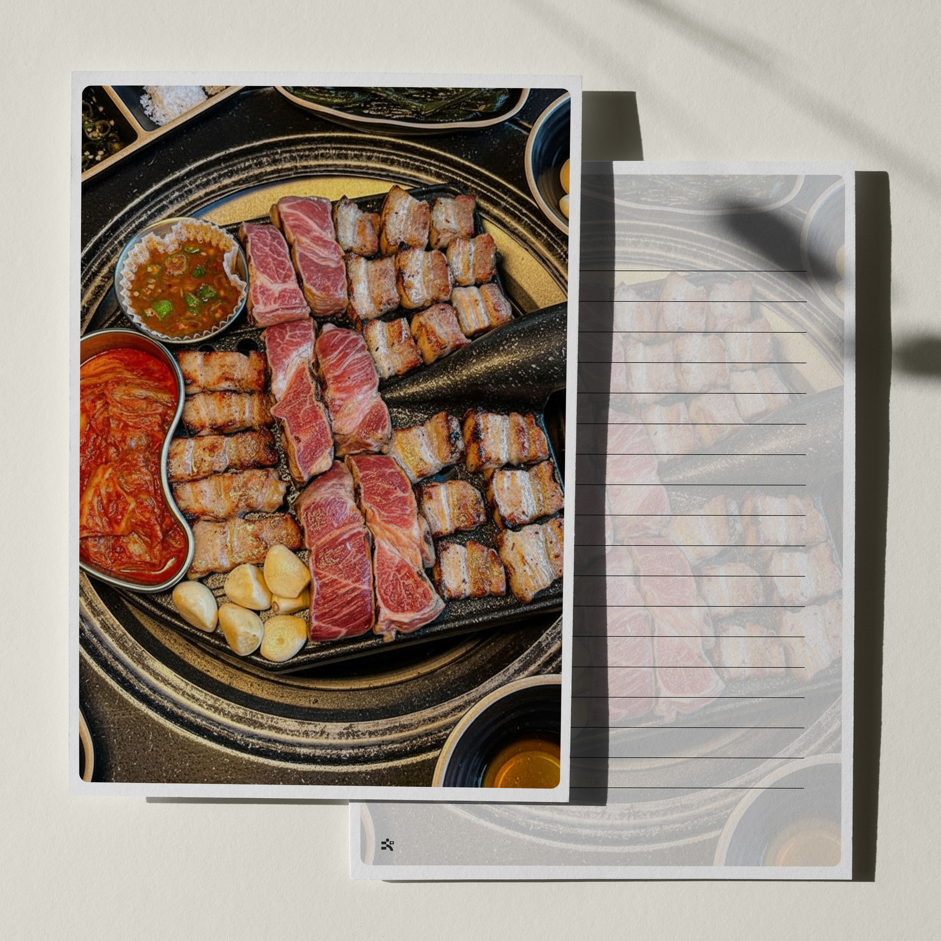 우체톡 편지지 테마 : 삼겹살 (앞면)