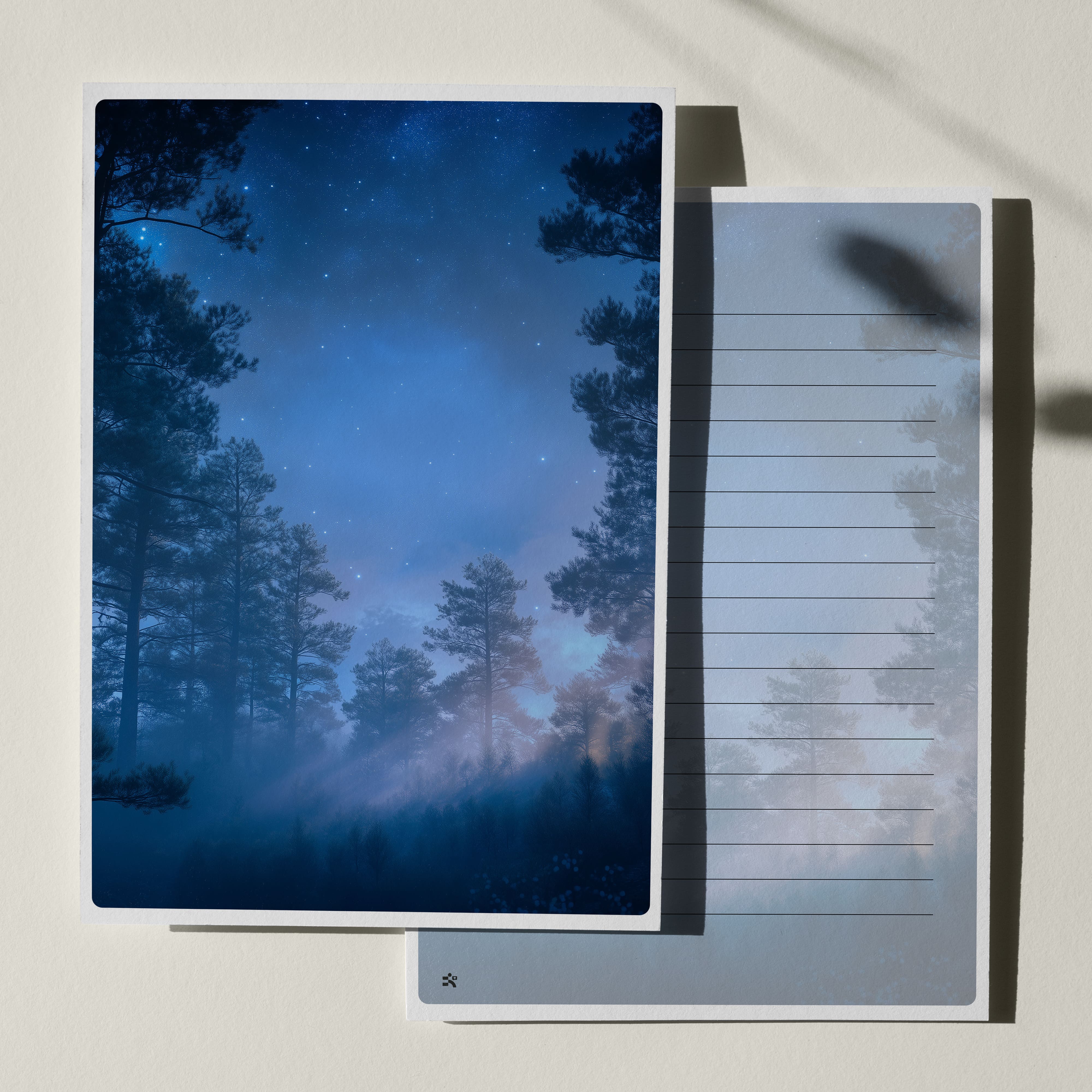 우체톡 편지지 테마 : 고요한 숲속 (앞면)