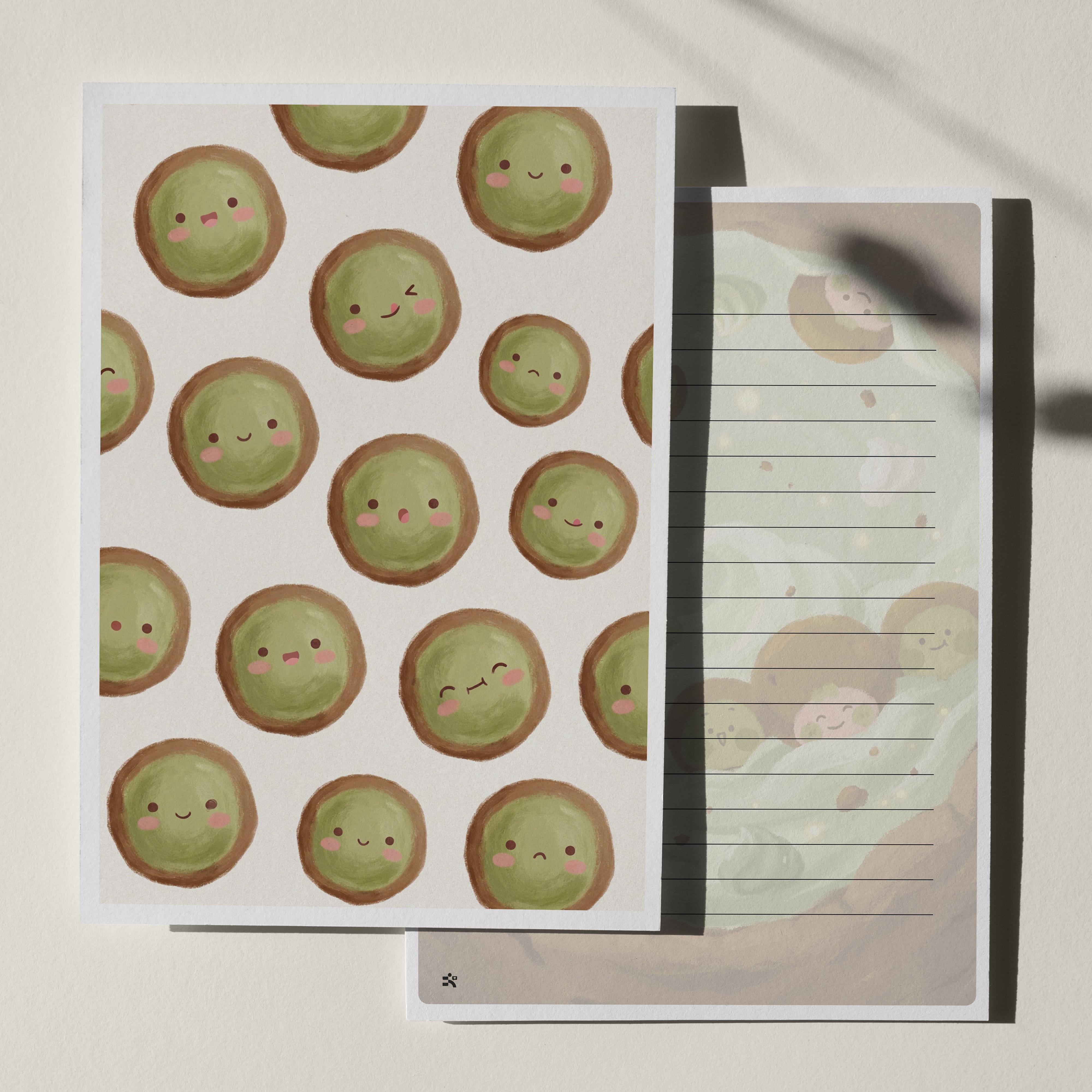 우체톡 편지지 테마 : 두쫀쿠 편지지 (앞면)