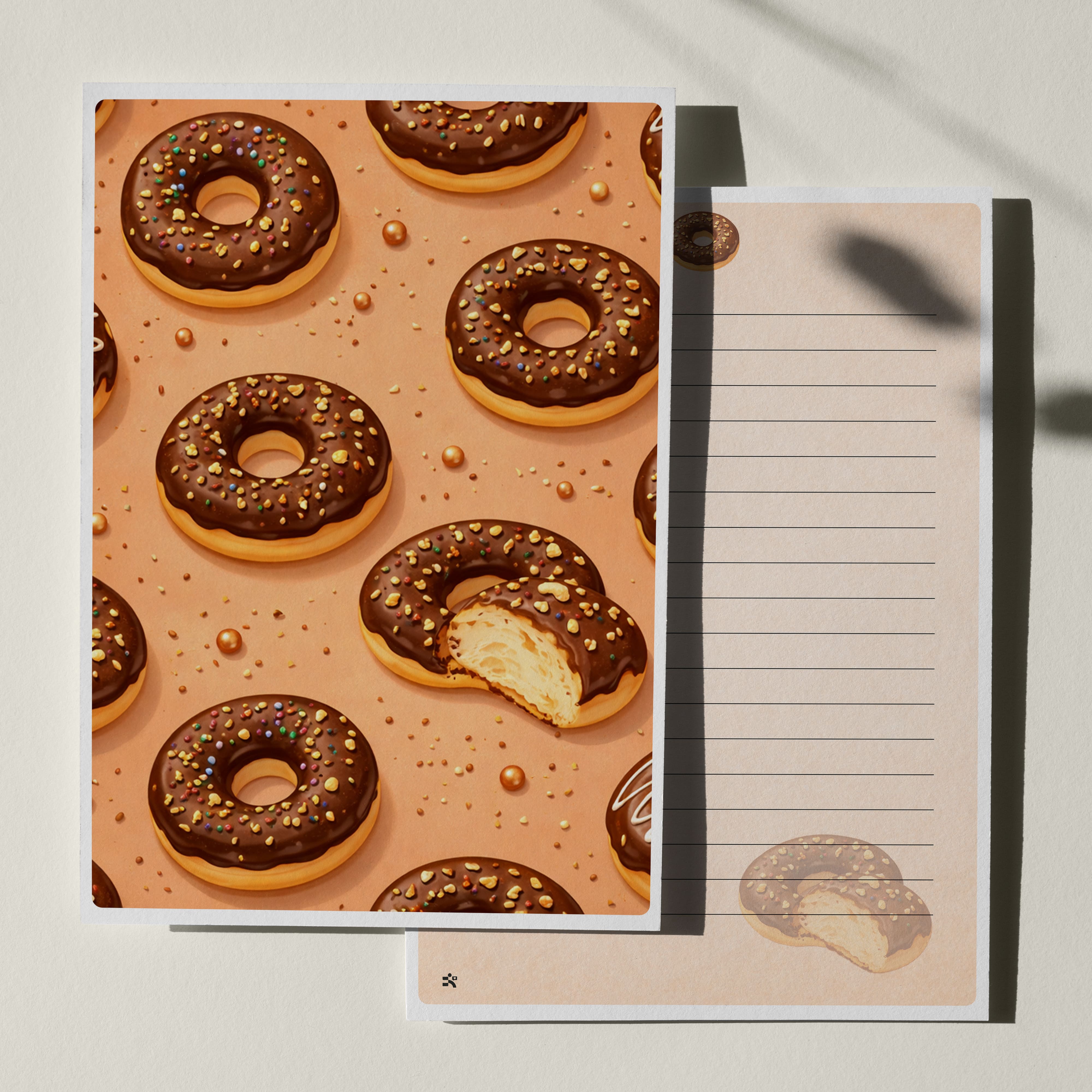 우체톡 편지지 테마 : 달콤한 도넛 (앞면)