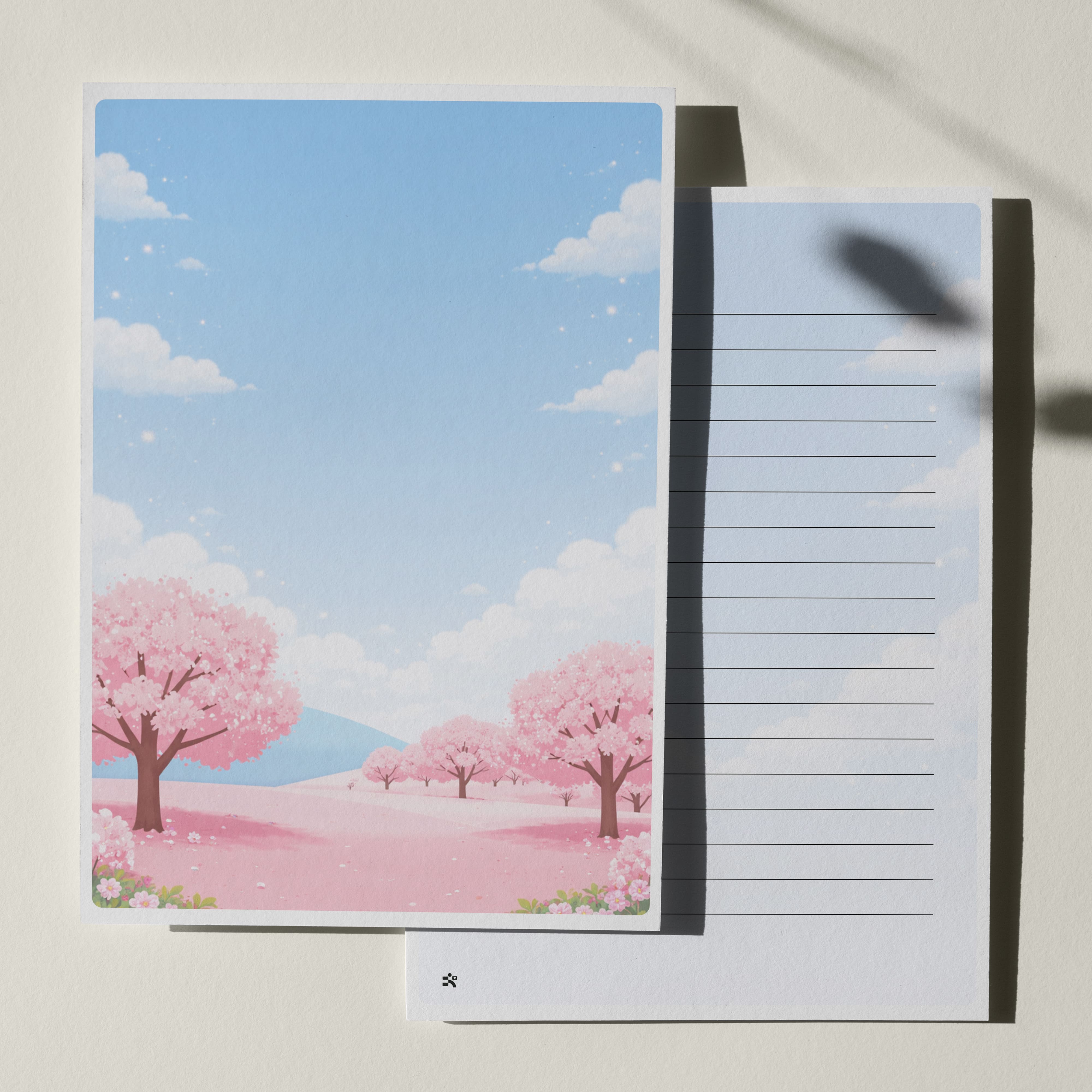 우체톡 편지지 테마 : 벚꽃 편지지 (앞면)