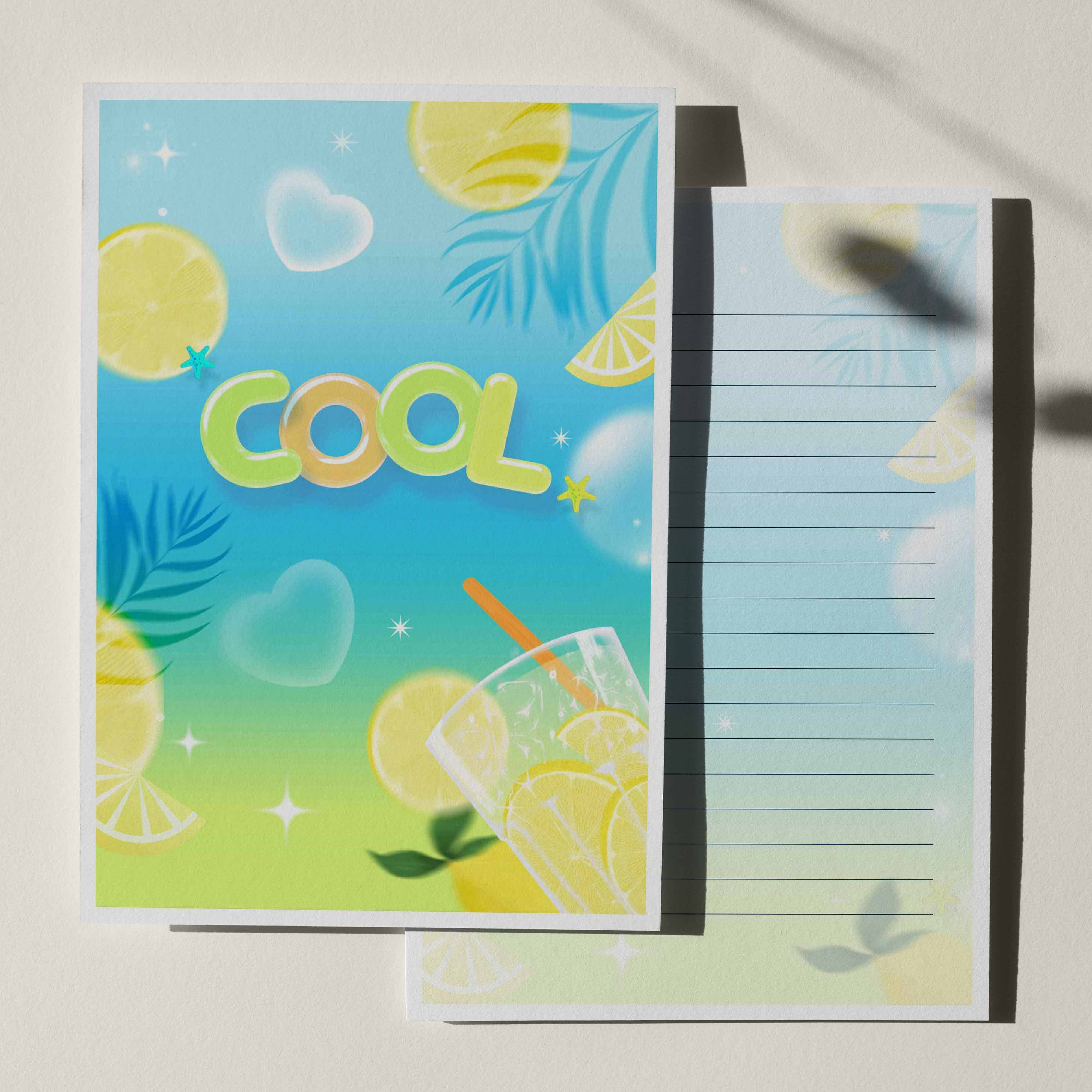 우체톡 편지지 테마 : COOL SUMMER part.4 (앞면)