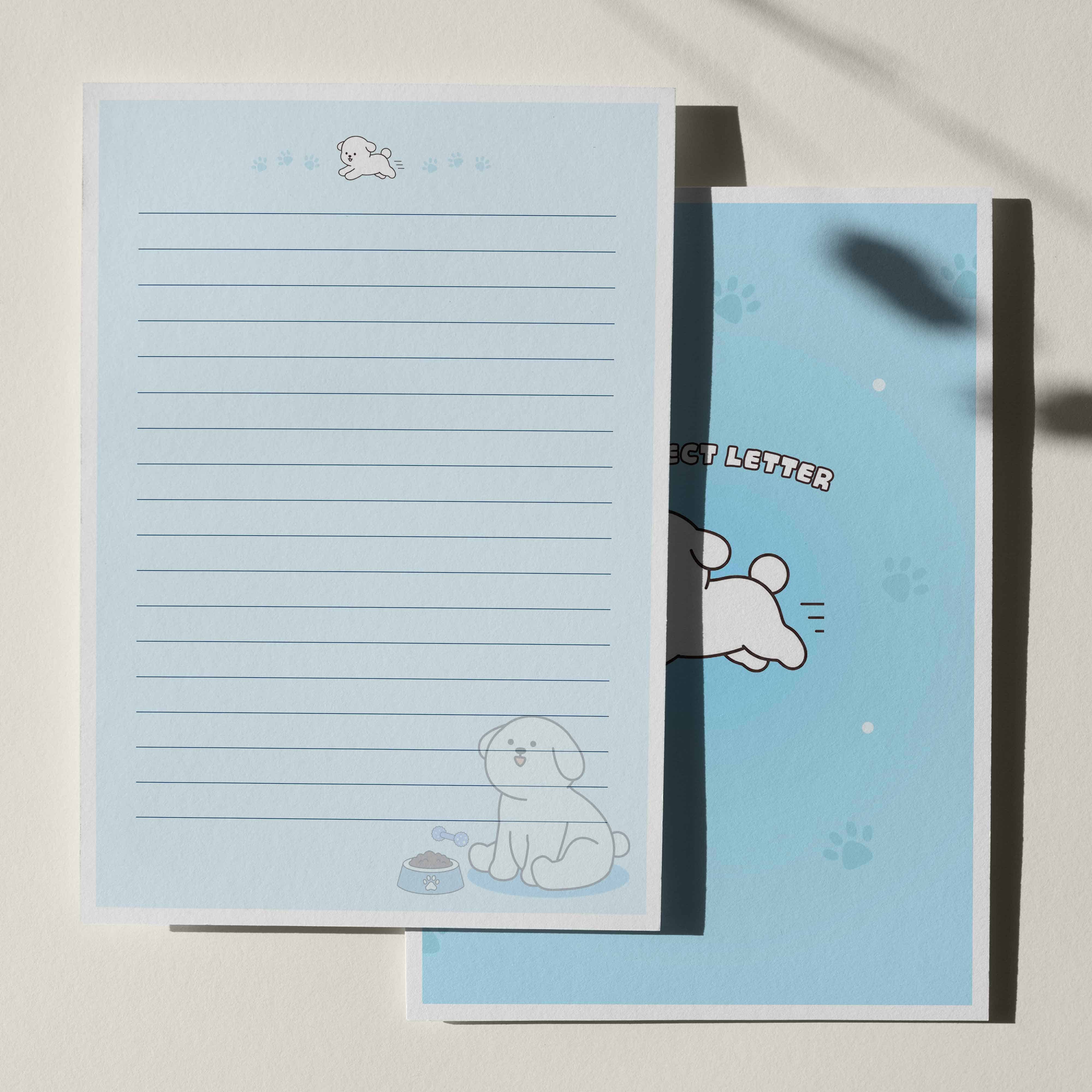 우체톡 편지지 테마 : 몽글댕이 편지지 (뒷면)