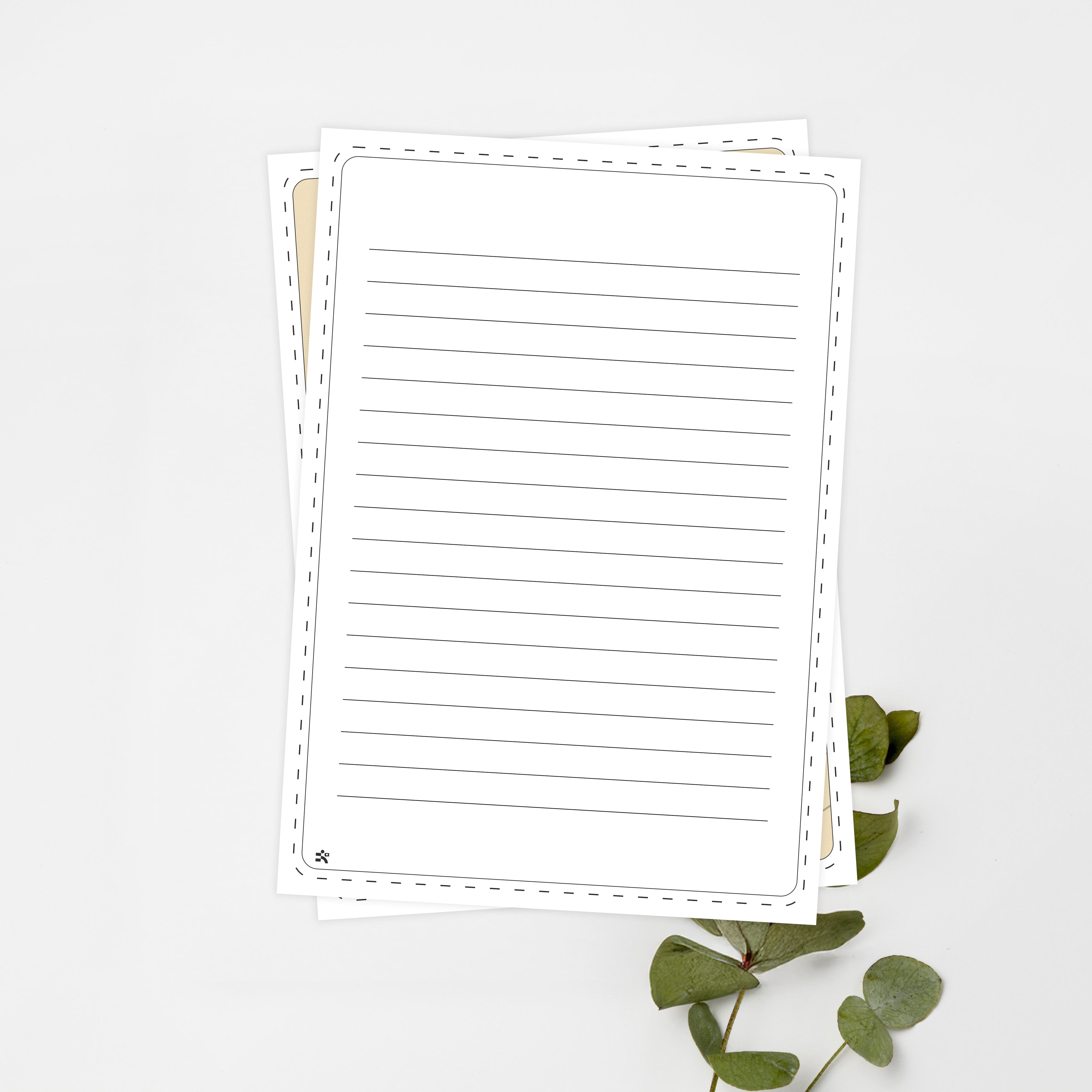 우체톡 편지지 테마 : 소프트 베이지 (뒷면)