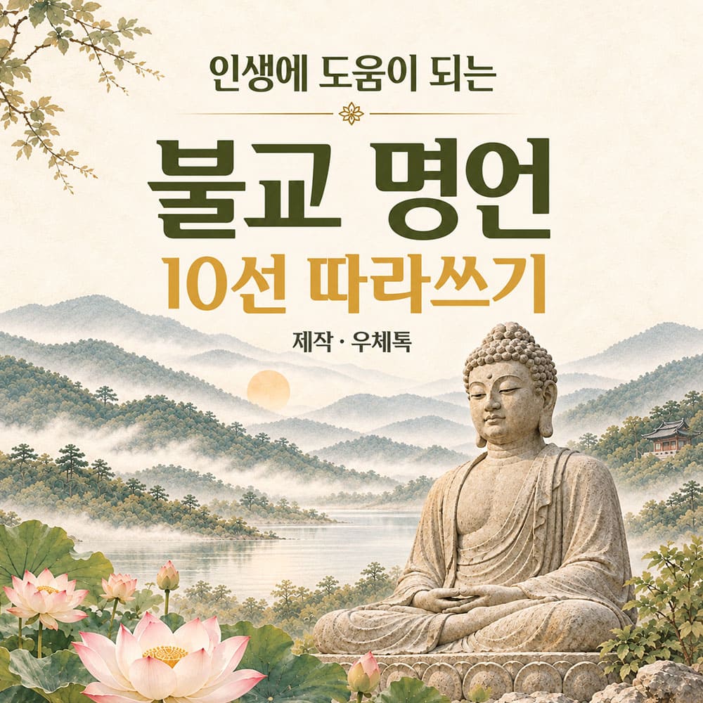 인생에 도움이 되는 불교명언 10선 따라쓰기  썸네일