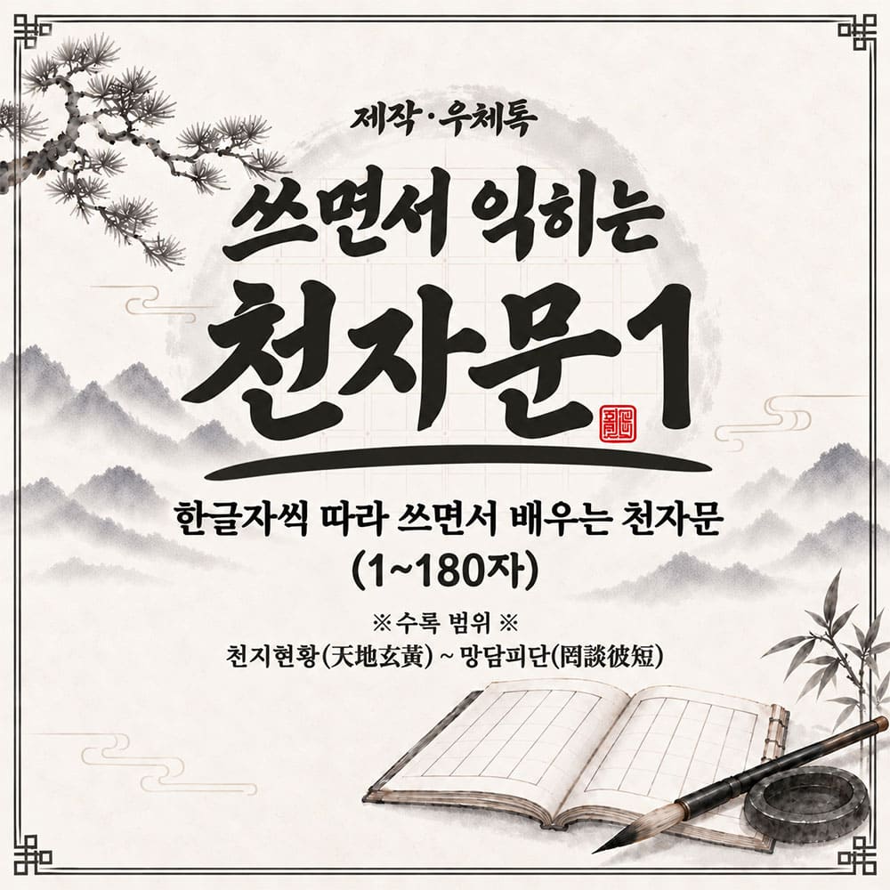 쓰면서 익히는 천자문 1편｜한자 따라쓰기 1~180자 썸네일